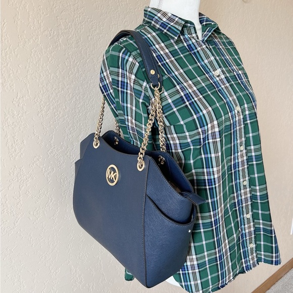 Michael Kors Navy Blue Shoulder Bag - Picture 5 of 10